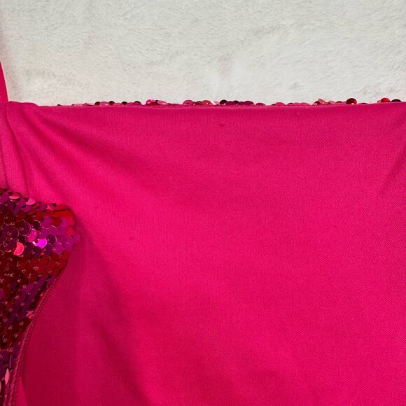 NWT Zara Womens Striped Sequin Dress Pink Red Mini Blogger Fave Cocktail Size S - Picture 10 of 16